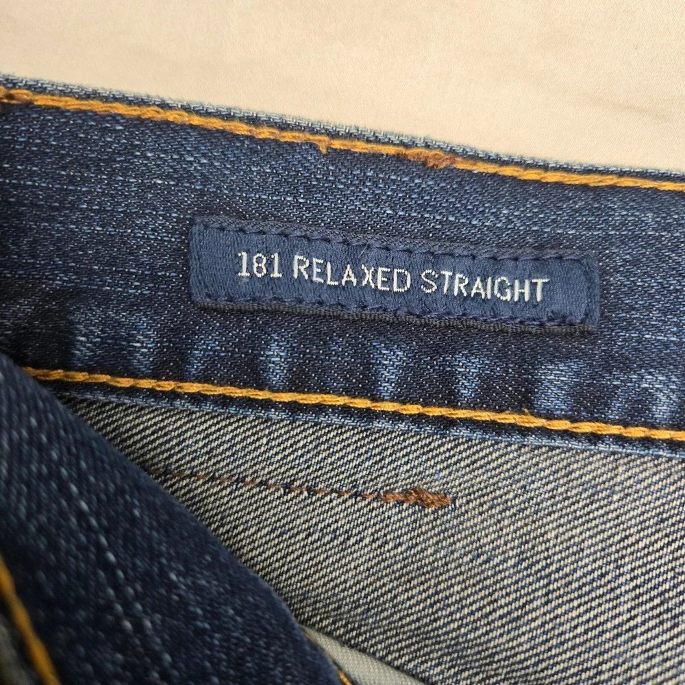 Lucky Brand 181 Relaxed Straight Mens Jeans Blue Denim 34x30 NWT
